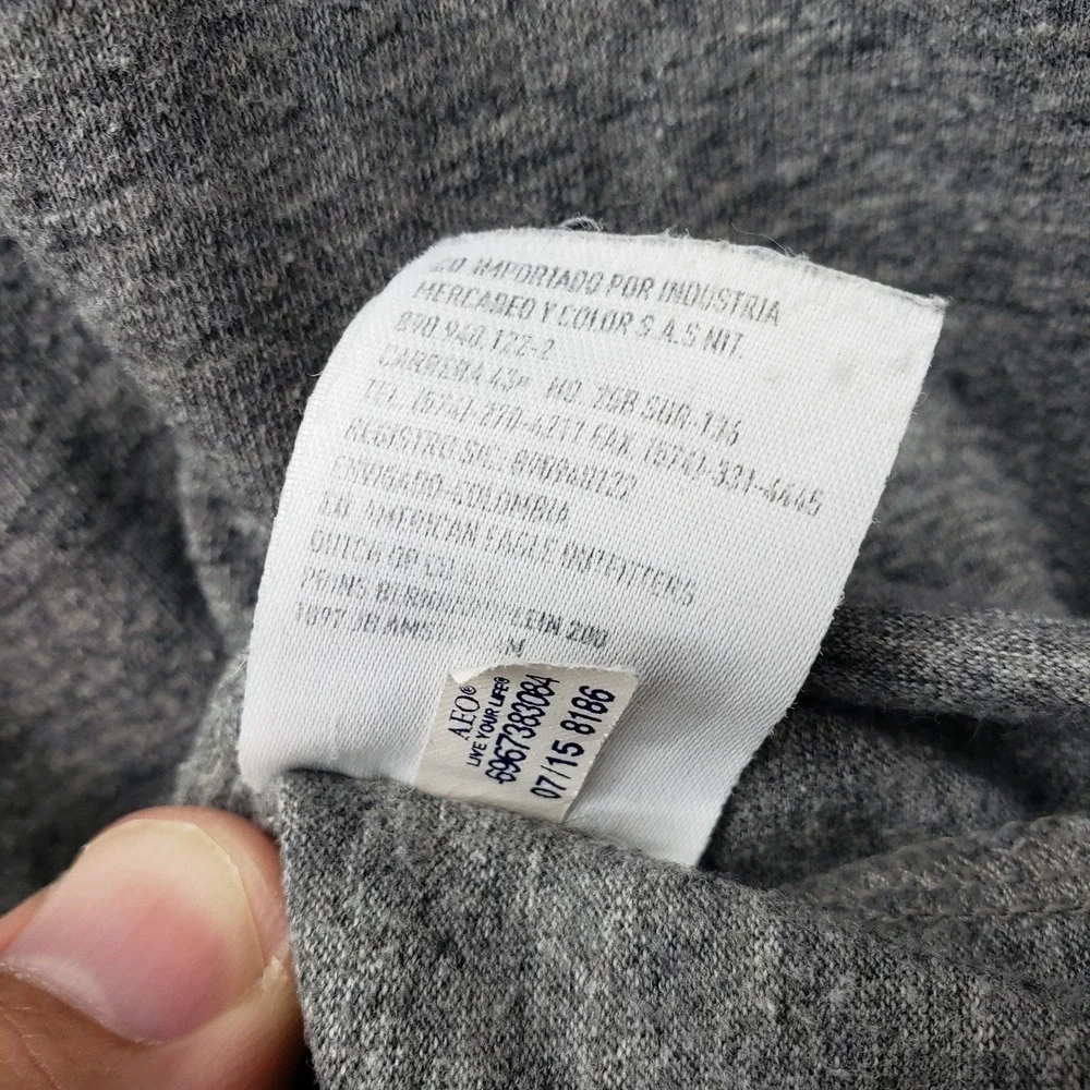 American Eagle Men's Legacy Tee Shirt Bird Logo Gray Minimalist Casual Basic L